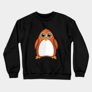 Brown Orange Penguin Crewneck Sweatshirt